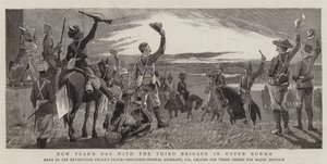 Día de Año Nuevo con la Tercera Brigada en la Alta Birmania de Charles Edwin Fripp